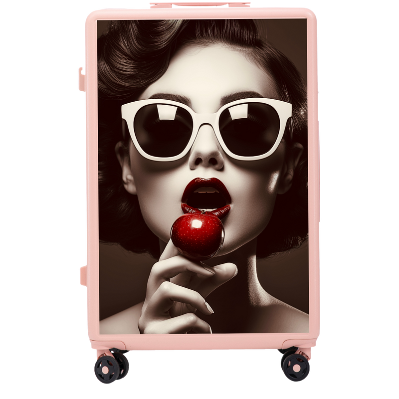 Walizka duża Wings ABS+ 28" Customized SOFT PINK CHERRY