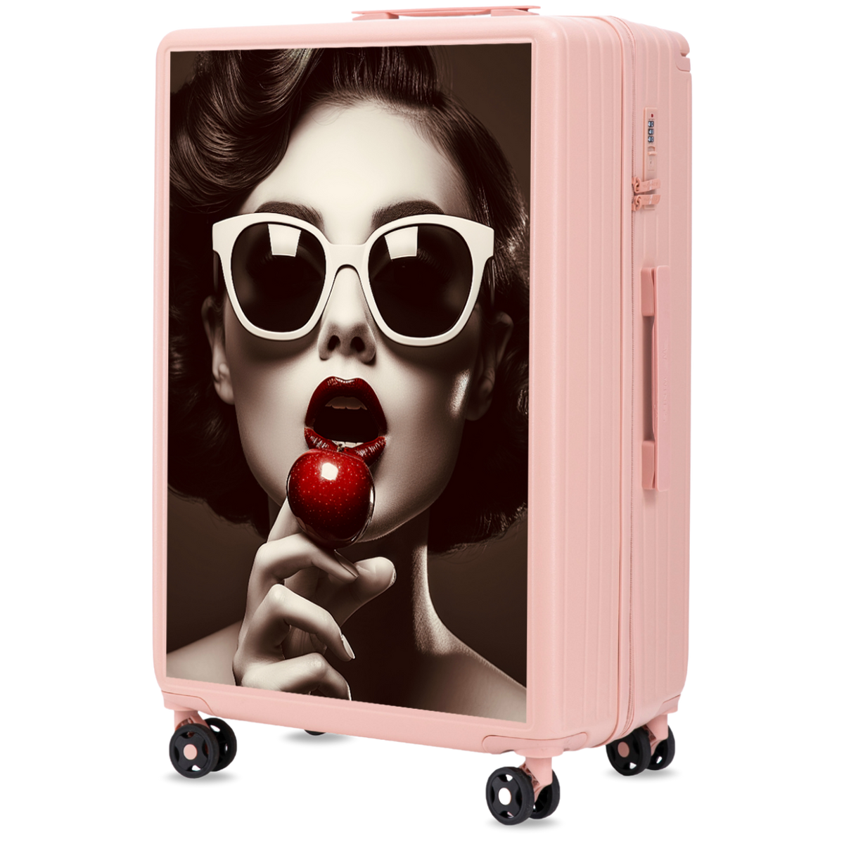 Walizka duża Wings ABS+ 28" Customized SOFT PINK CHERRY