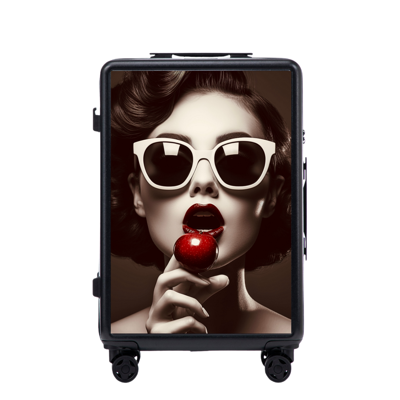 Walizka średnia Wings ABS+ 24" Customized BLACK CHERRY