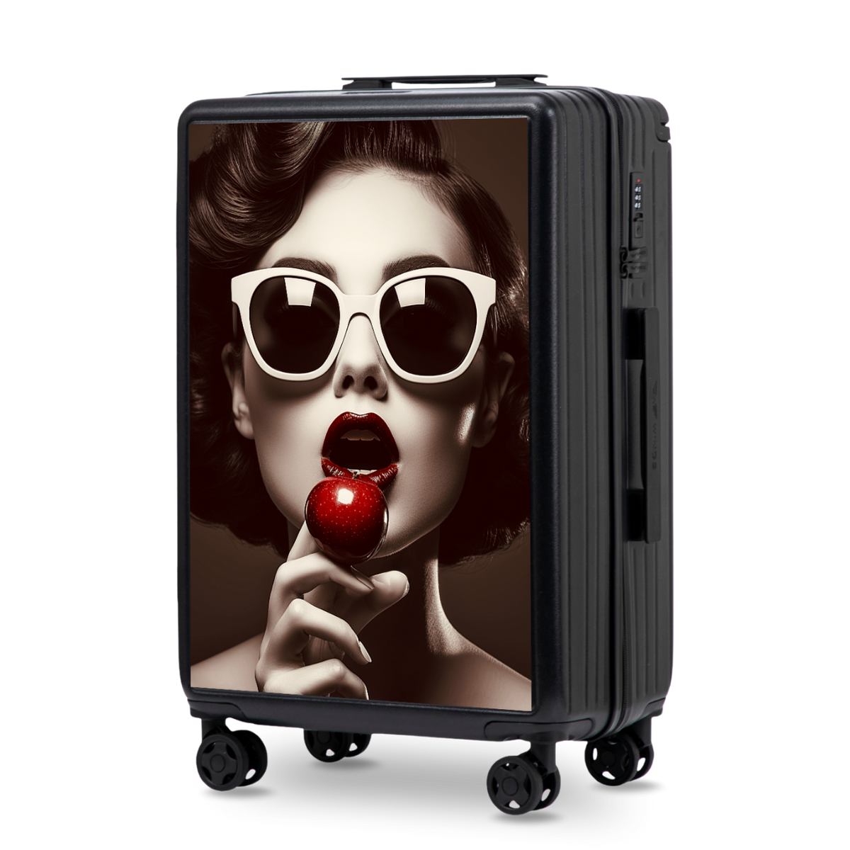 Walizka średnia Wings ABS+ 24" Customized BLACK CHERRY