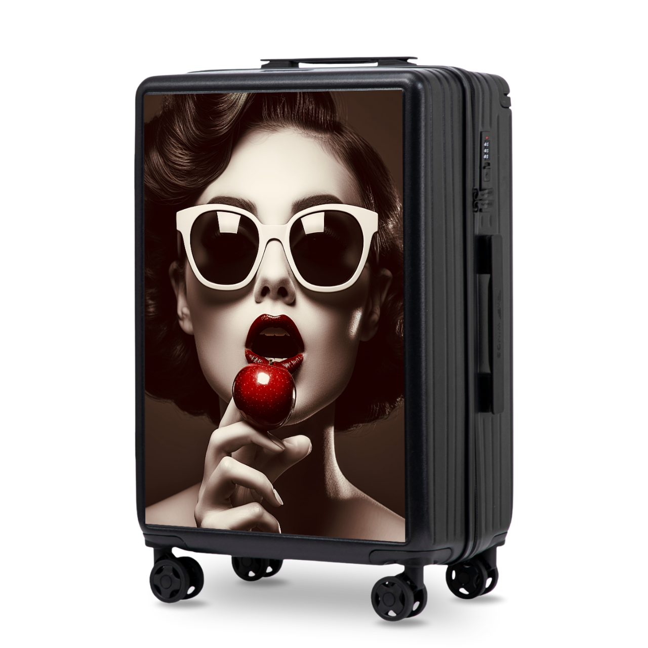 Walizka średnia Wings ABS+ 24" Customized BLACK CHERRY