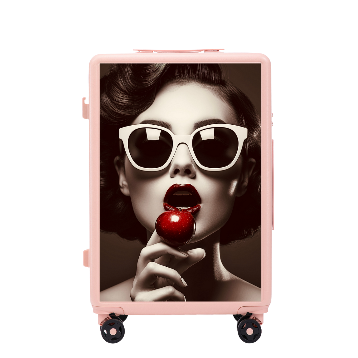 Walizka średnia Wings ABS+ 24" Customized SOFT PINK CHERRY