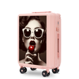 Walizka kabinowa Wings ABS+ 20" Customized  SOFT PINK CHERRY