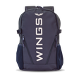 Plecak szkolny WINGS młodzieżowy 23L laptop 17 cali z kieszeniami bocznymi NAVY BLUE