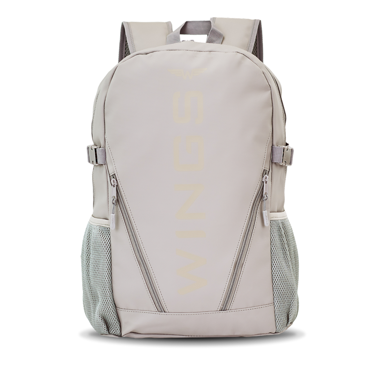 Plecak szkolny WINGS młodzieżowy 23L laptop 17 cali z kieszeniami bocznymi GREY