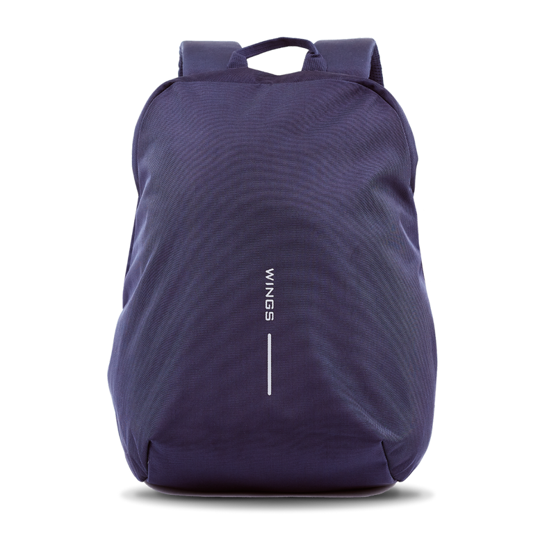 Plecak szkolny WINGS 24L poszerzany na laptop 15,6 cala do szkoły i uczelni NAVY BLUE