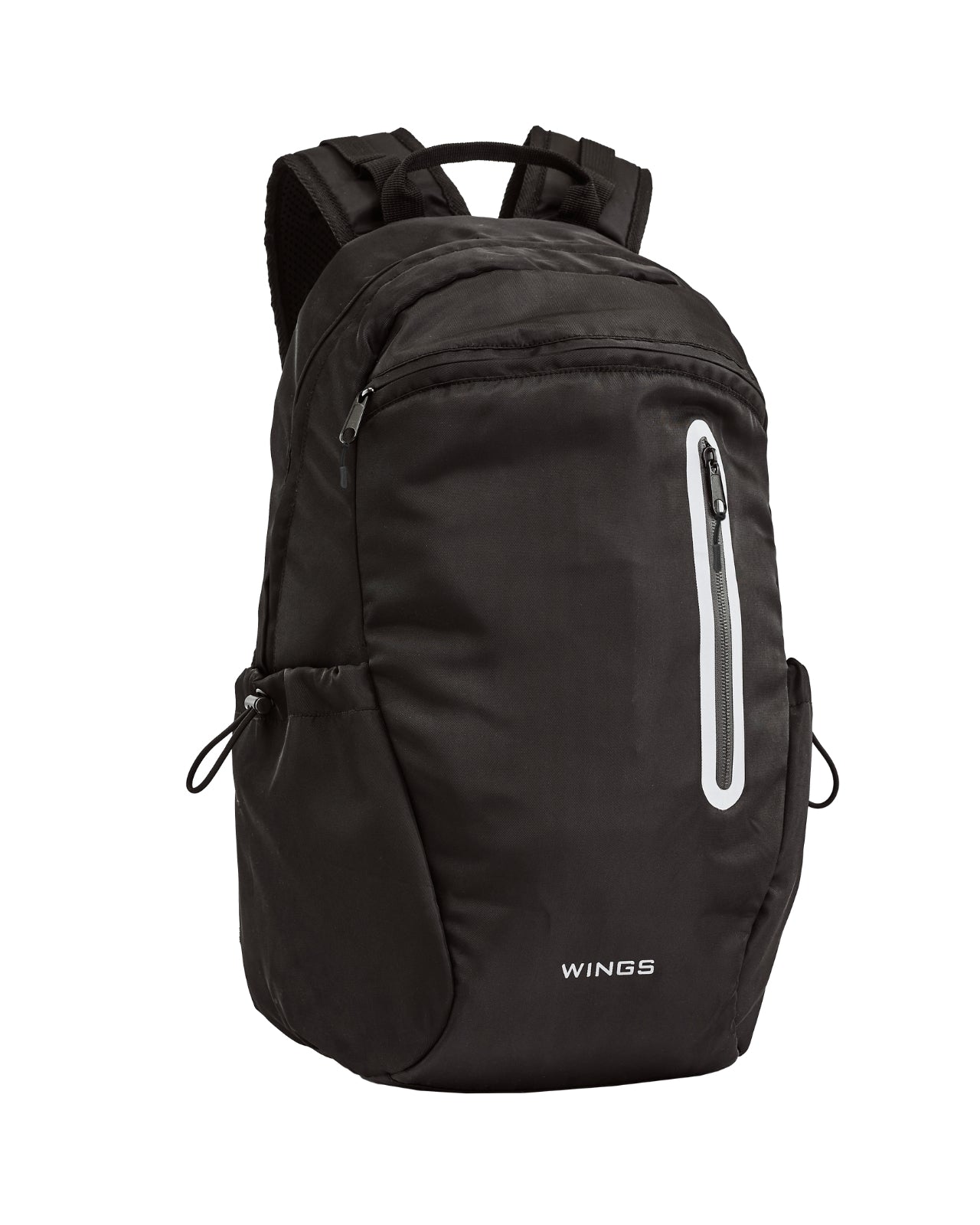 Plecak szkolny WINGS 24L laptop 15,6 cala z odblaskami i organizerem A4 BLACK