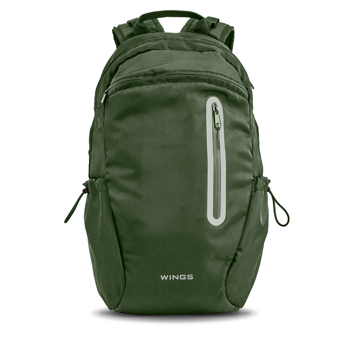 Plecak szkolny WINGS 24L laptop 15,6 cala z odblaskami i organizerem A4 GREEN