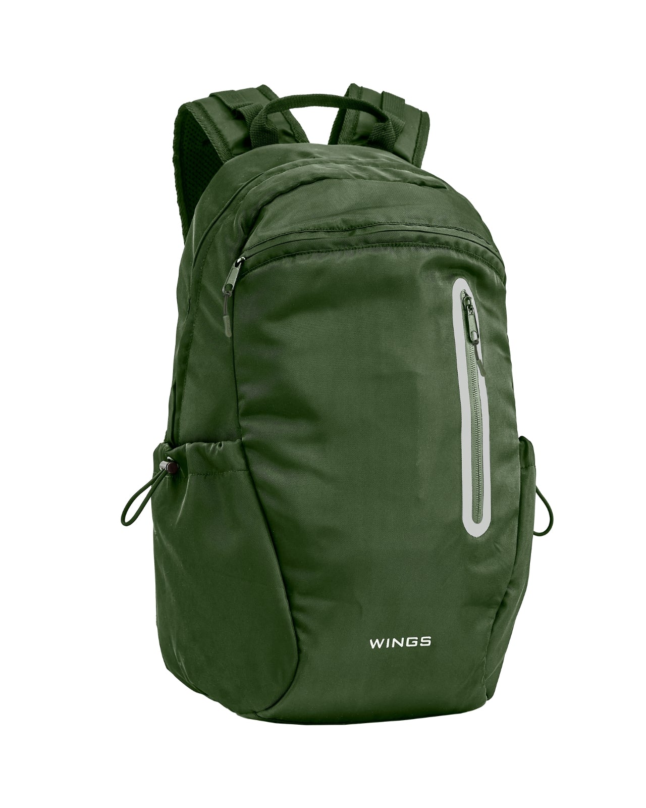 Plecak szkolny WINGS 24L laptop 15,6 cala z odblaskami i organizerem A4 GREEN