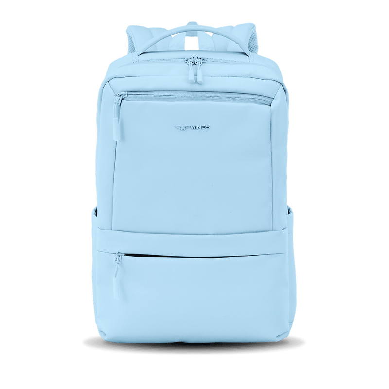 Plecak kabinowy WINGS CBP003 bagaż z kieszenią na laptop i systemem wentylacji pleców PASTEL BLUE