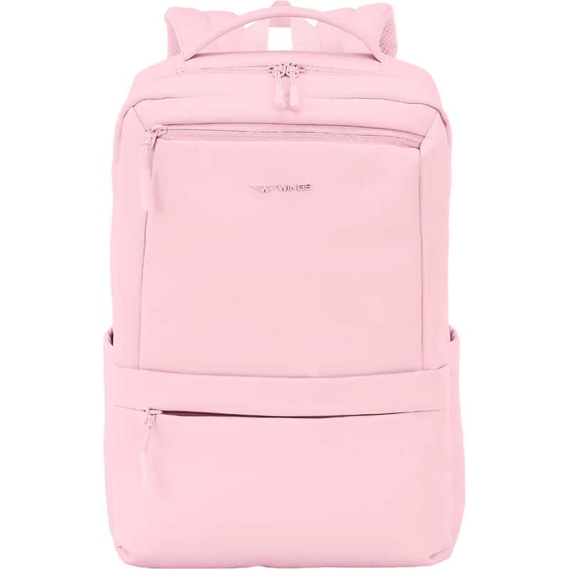 Plecak kabinowy WINGS CBP003 bagaż z kieszenią na laptop i systemem wentylacji pleców PINK