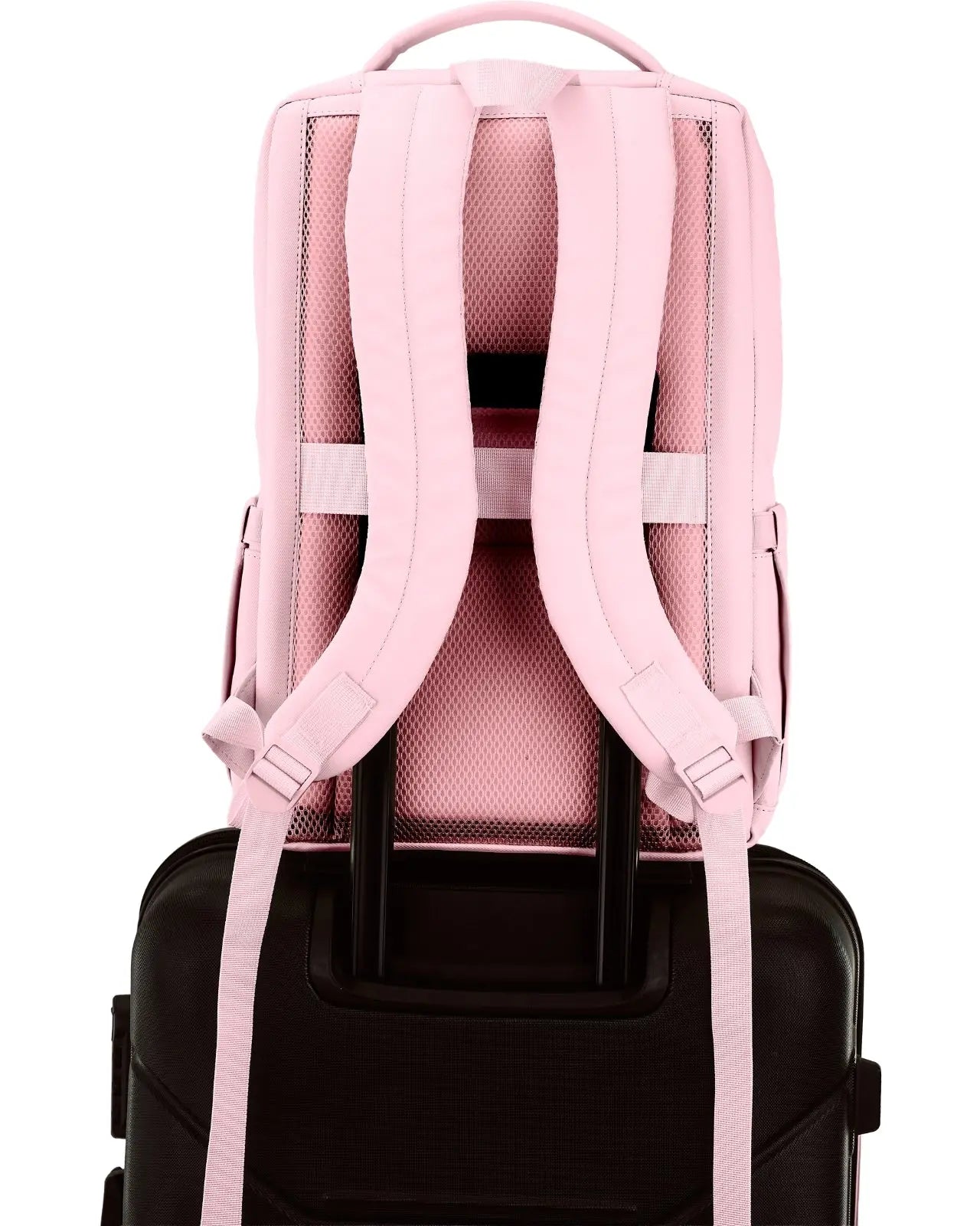 Plecak kabinowy WINGS CBP003 bagaż z kieszenią na laptop i systemem wentylacji pleców PINK CABIN BACKPACK