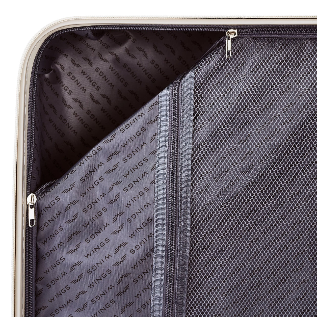 Walizka kabinowa Wings COCKATIEL polipropylen 20" BEIGE