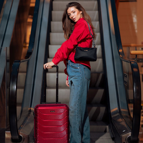 Walizka kabinowa Wings CRAKE 20" WINE RED