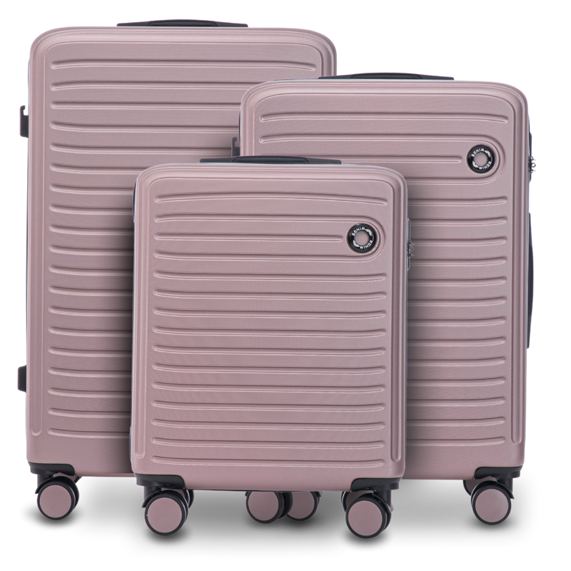 Komplet 3 WALIZEK Wings ABS+ ROSE GOLD