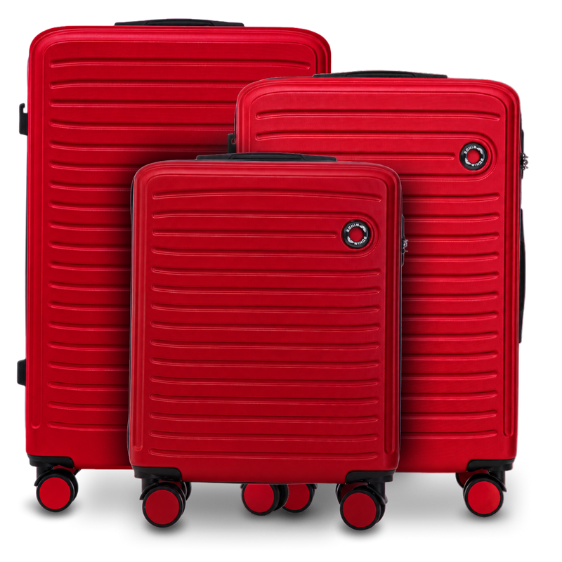 Komplet 3 WALIZEK Wings ABS+ COOT RED