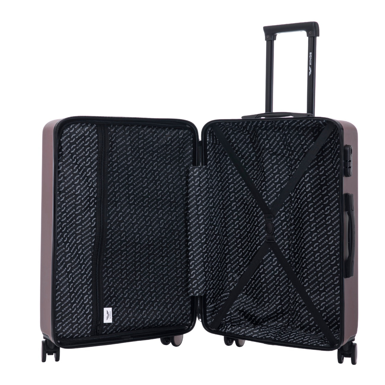 Walizka ŚREDNIA  Wings ABS+ COOT 24" ROSE GOLD