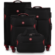 Zestaw 3 walizek DIPPER + torba podręczna Wings BLACK
