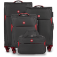 Zestaw 3 walizek DIPPER + torba podręczna Wings GREY