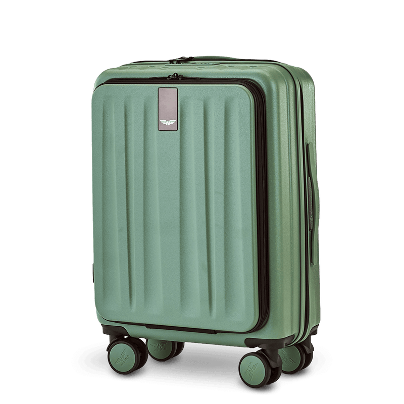 Walizka KABINOWA z przednią kieszenią WINGS GREBE 20" ARMY GREEN