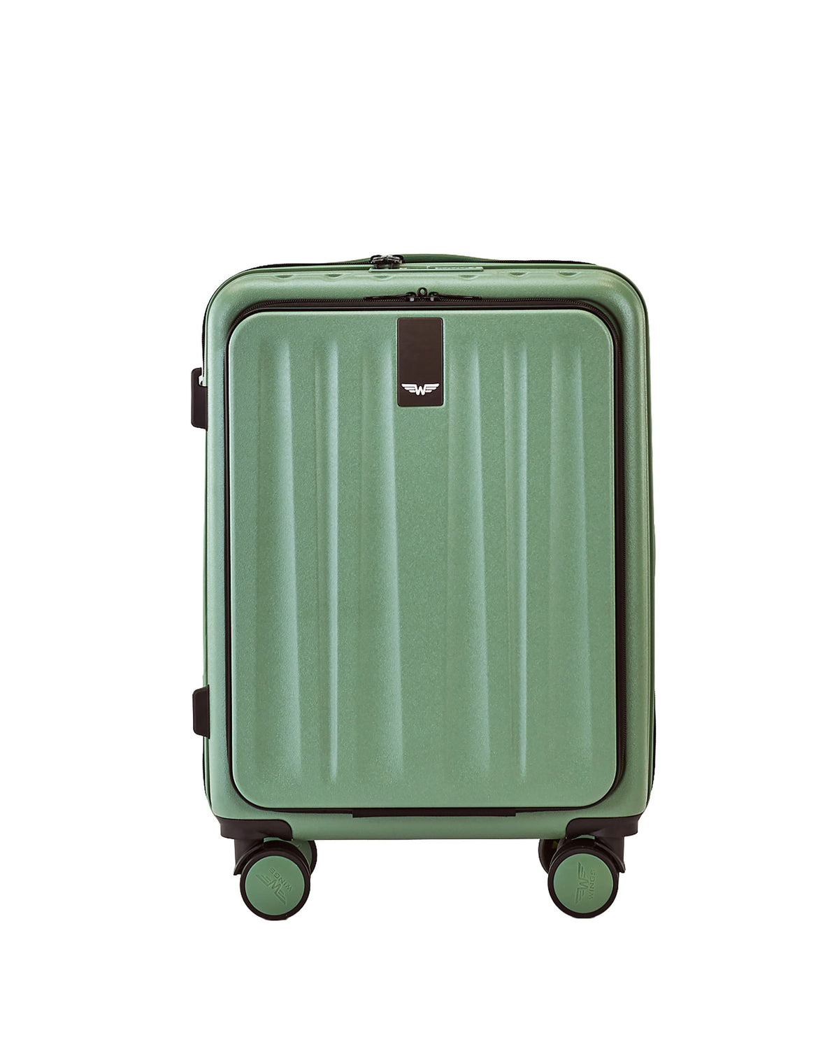 Walizka KABINOWA z przednią kieszenią WINGS GREBE 20" ARMY GREEN