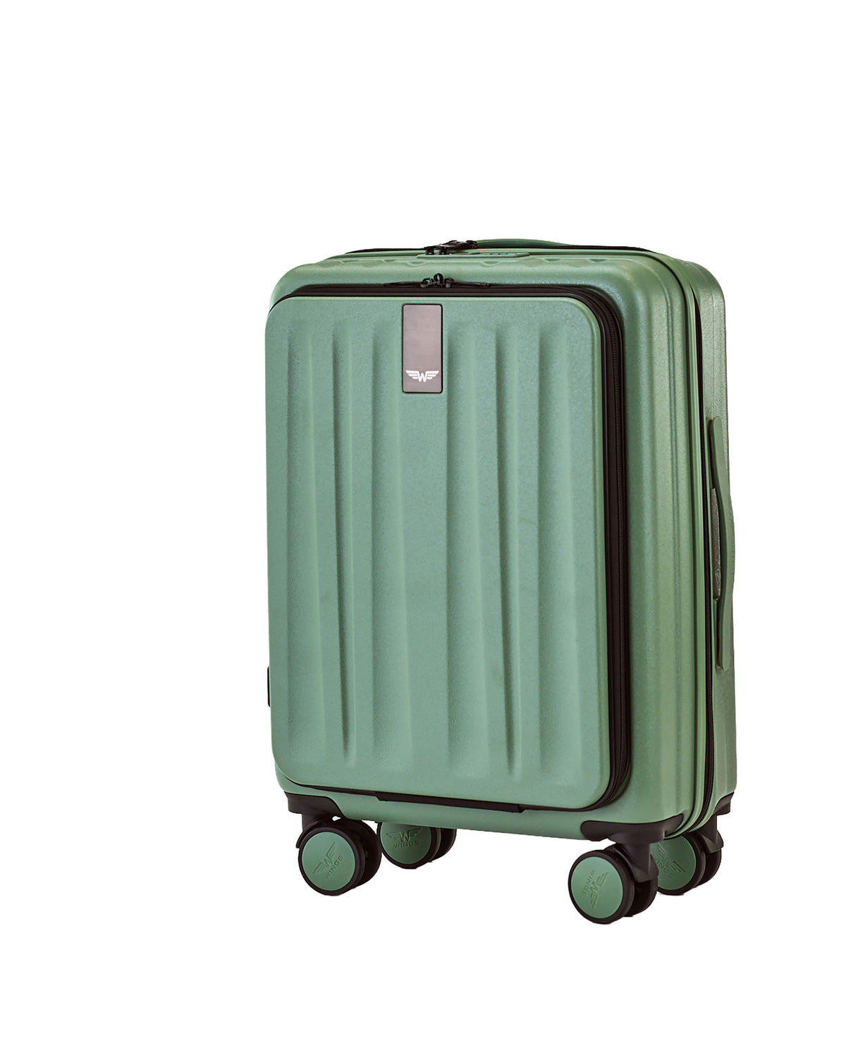 Walizka KABINOWA z przednią kieszenią WINGS GREBE 20" ARMY GREEN