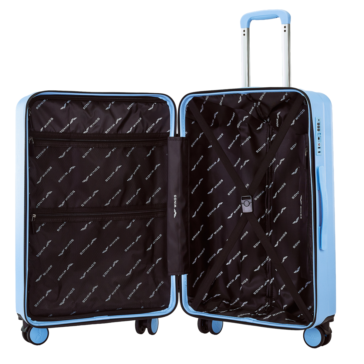 Walizka Średnia WINGS GREBE 24" LIGHT BLUE