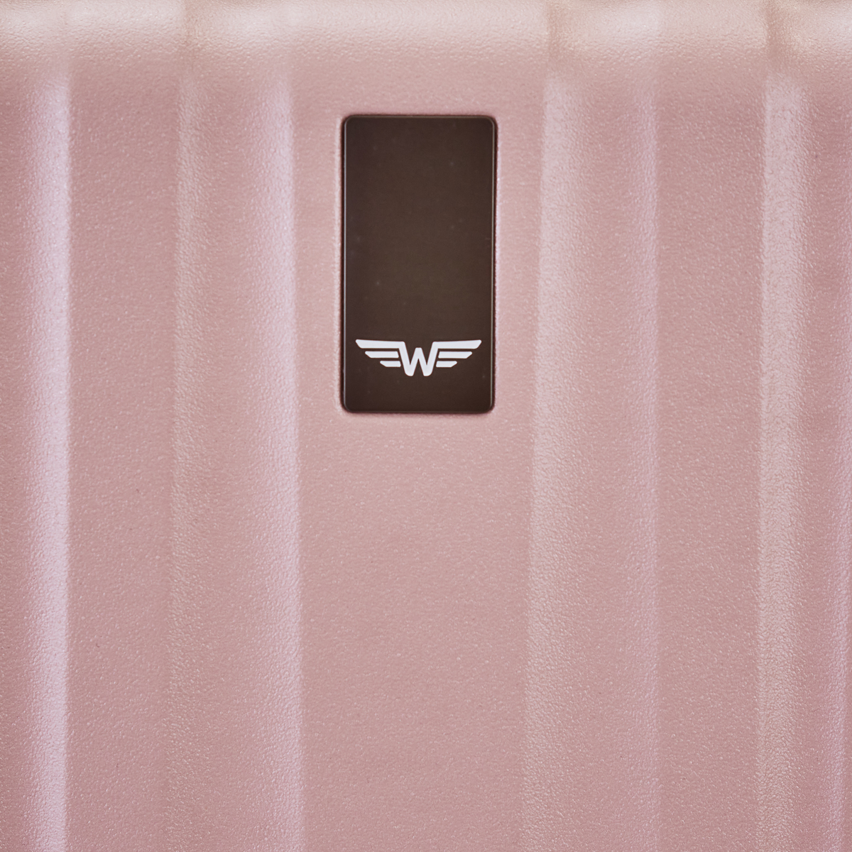 Walizka KABINOWA z przednią kieszenią WINGS GREBE 20" ROSE GOLD