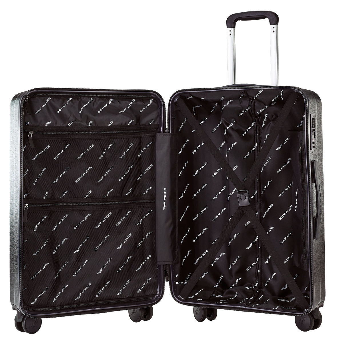 Walizka Średnia WINGS GREBE 24" BLACK