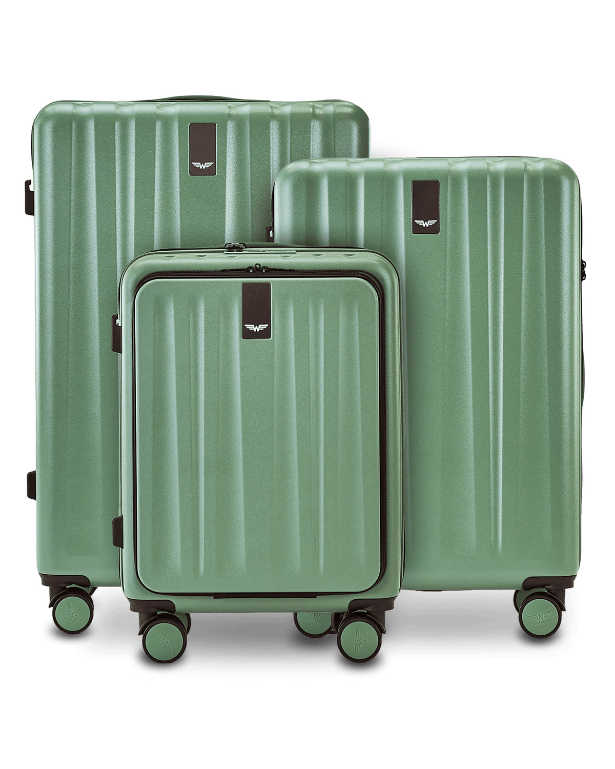 Zestaw 3 walizek WINGS GREBE ARMY GREEN