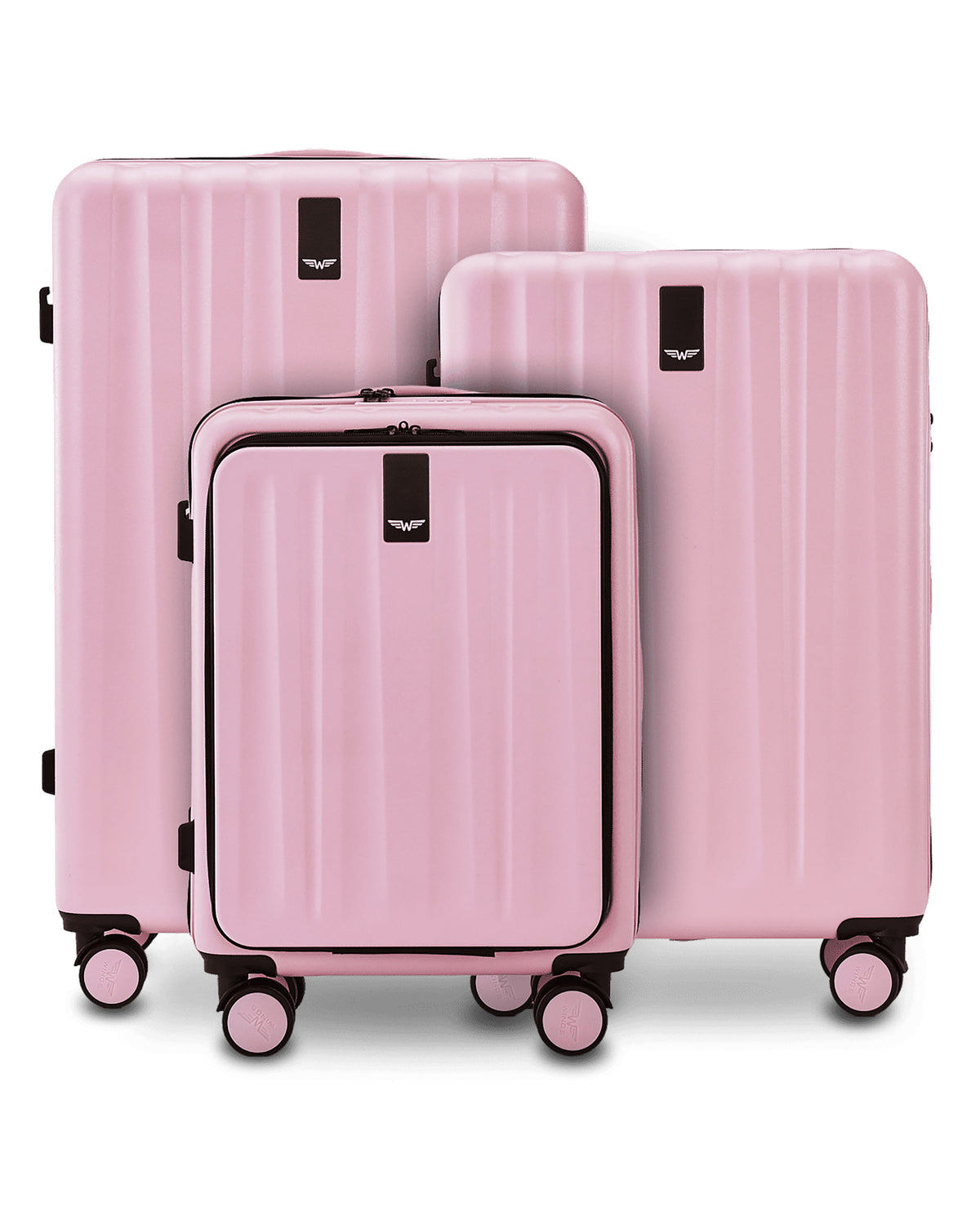 Zestaw 3 walizek WINGS GREBE PINK