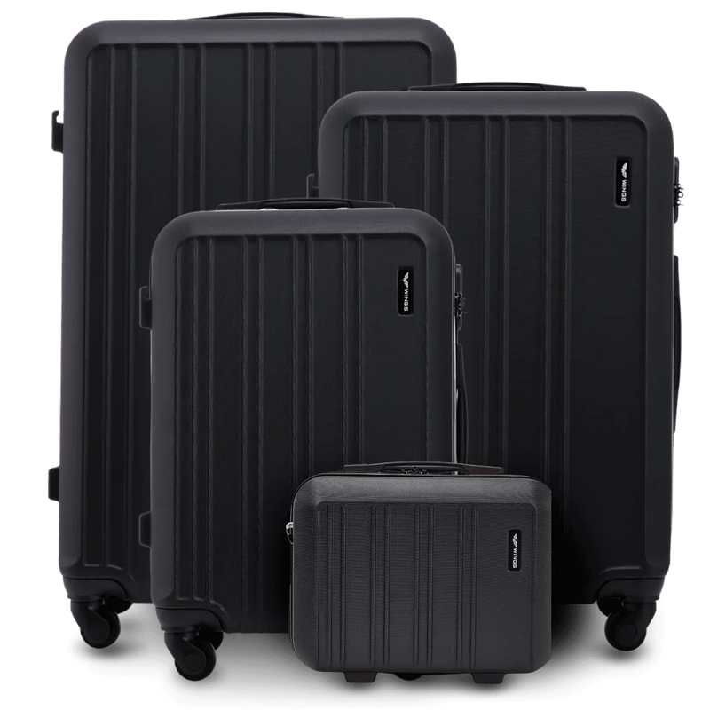Zestaw 4 walizek WINGS HARRIER S M L + kuferek BLACK