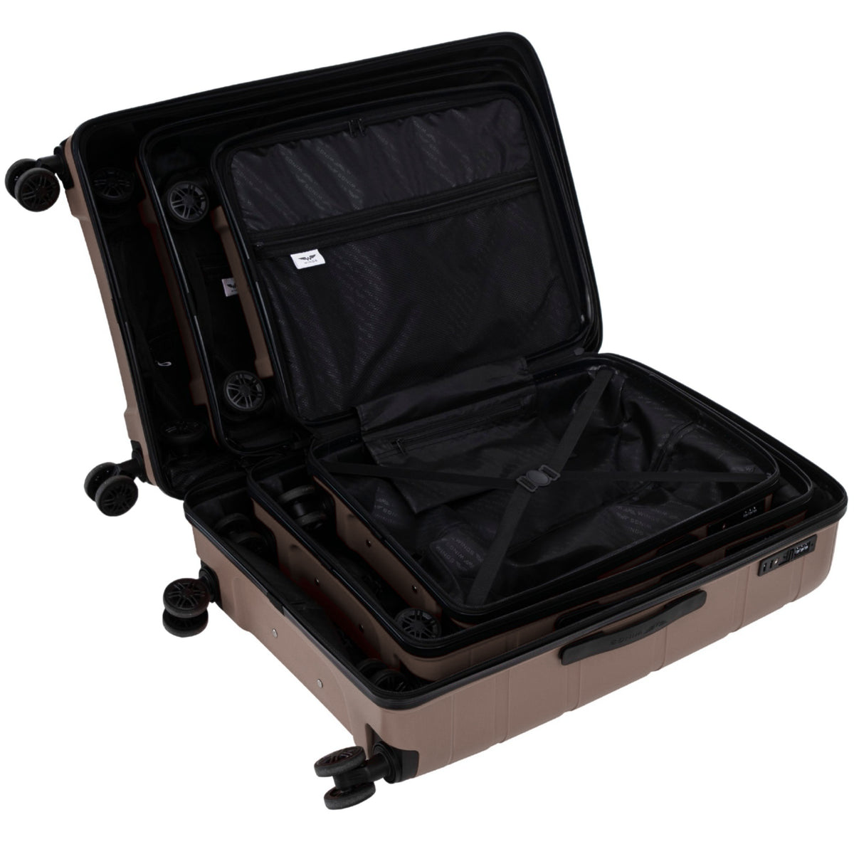 Komplet 3 walizek Wings HAWFINCH 3.0 polipropylen COFFEE