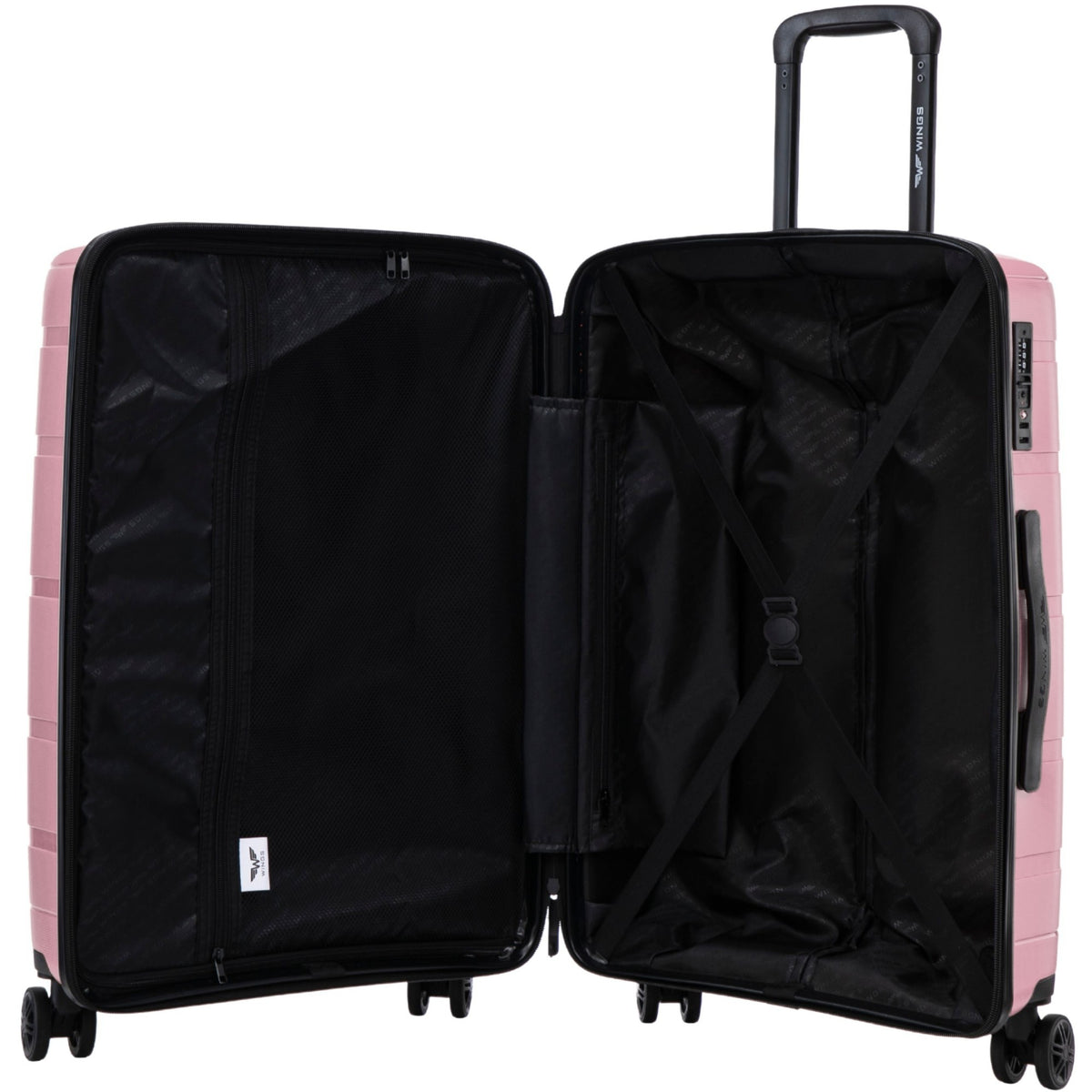 Komplet 3 walizek Wings HAWFINCH 3.0 polipropylen WHITE PINK