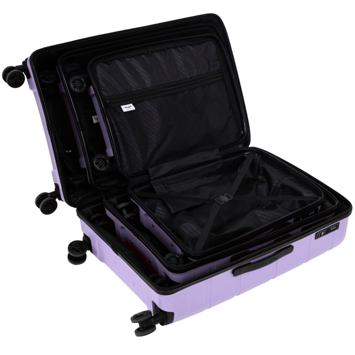 Komplet 3 walizek Wings HAWFINCH 3.0 polipropylen WHITE PURPLE