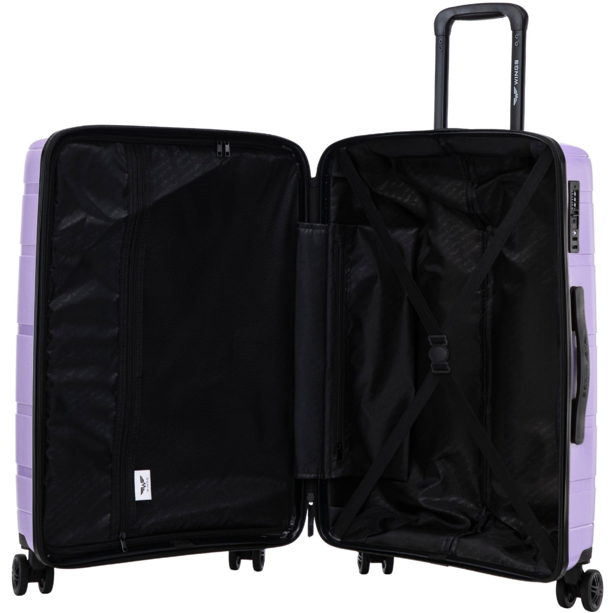 Komplet 3 walizek Wings HAWFINCH 3.0 polipropylen WHITE PURPLE