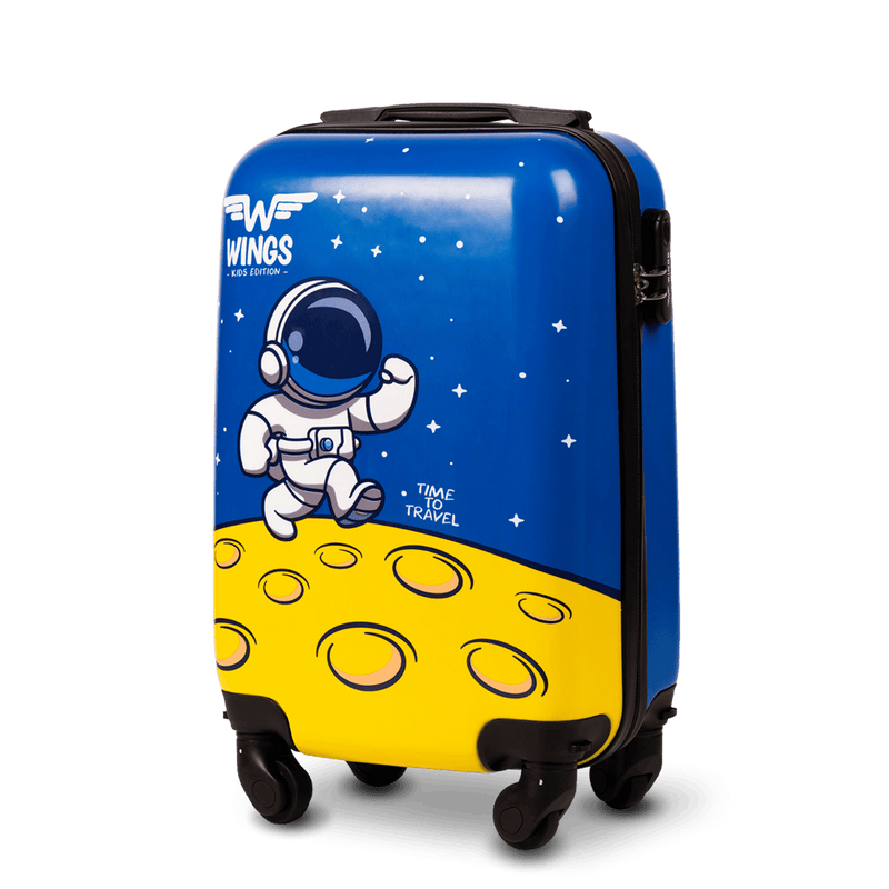 WALIZKA KIDS KABINOWA TWARDA WINGS BLUE ASTRONAUT XS 18"