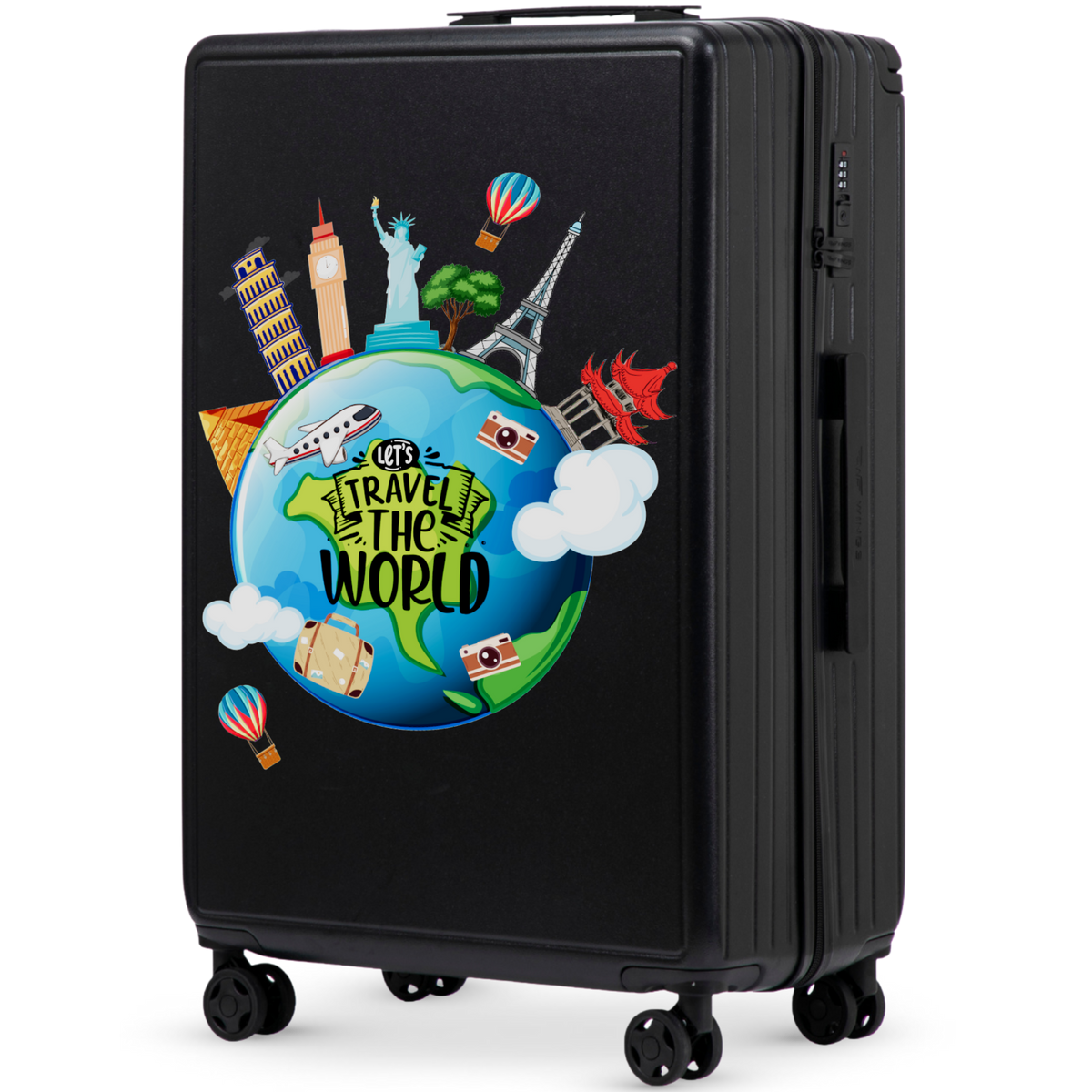 Walizka duża Wings ABS+ 28" Customized BLACK TOURISM