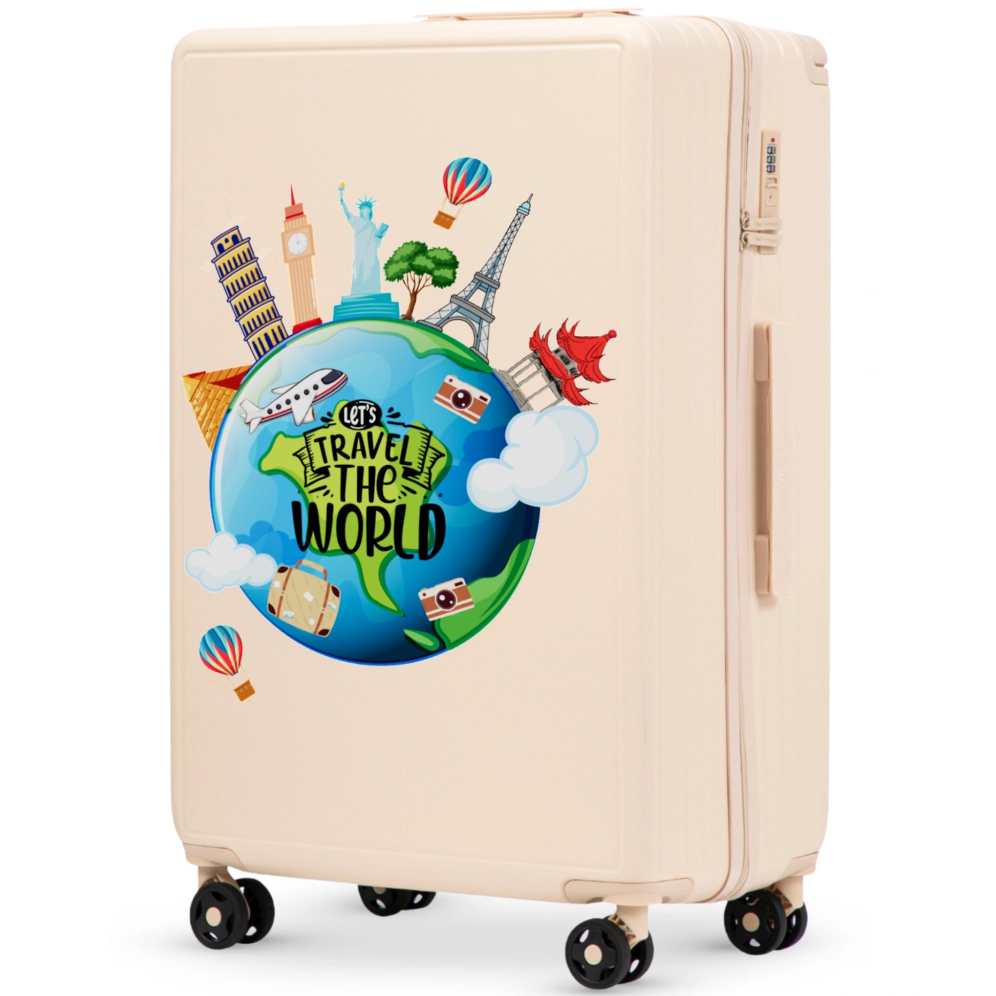 Komplet 3 WALIZEK Wings ABS+ Customized TOURISM DIRTY WHITE
