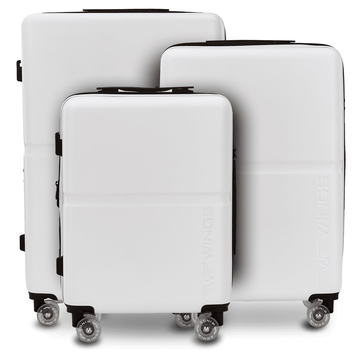 Zestaw 3 walizek Wings PC MAGPIE OFF WHITE kauczukowe kółka