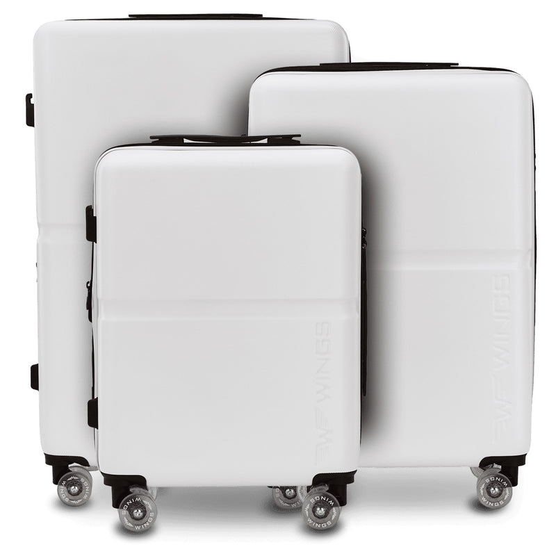 Zestaw 3 walizek Wings PC MAGPIE OFF WHITE kauczukowe kółka