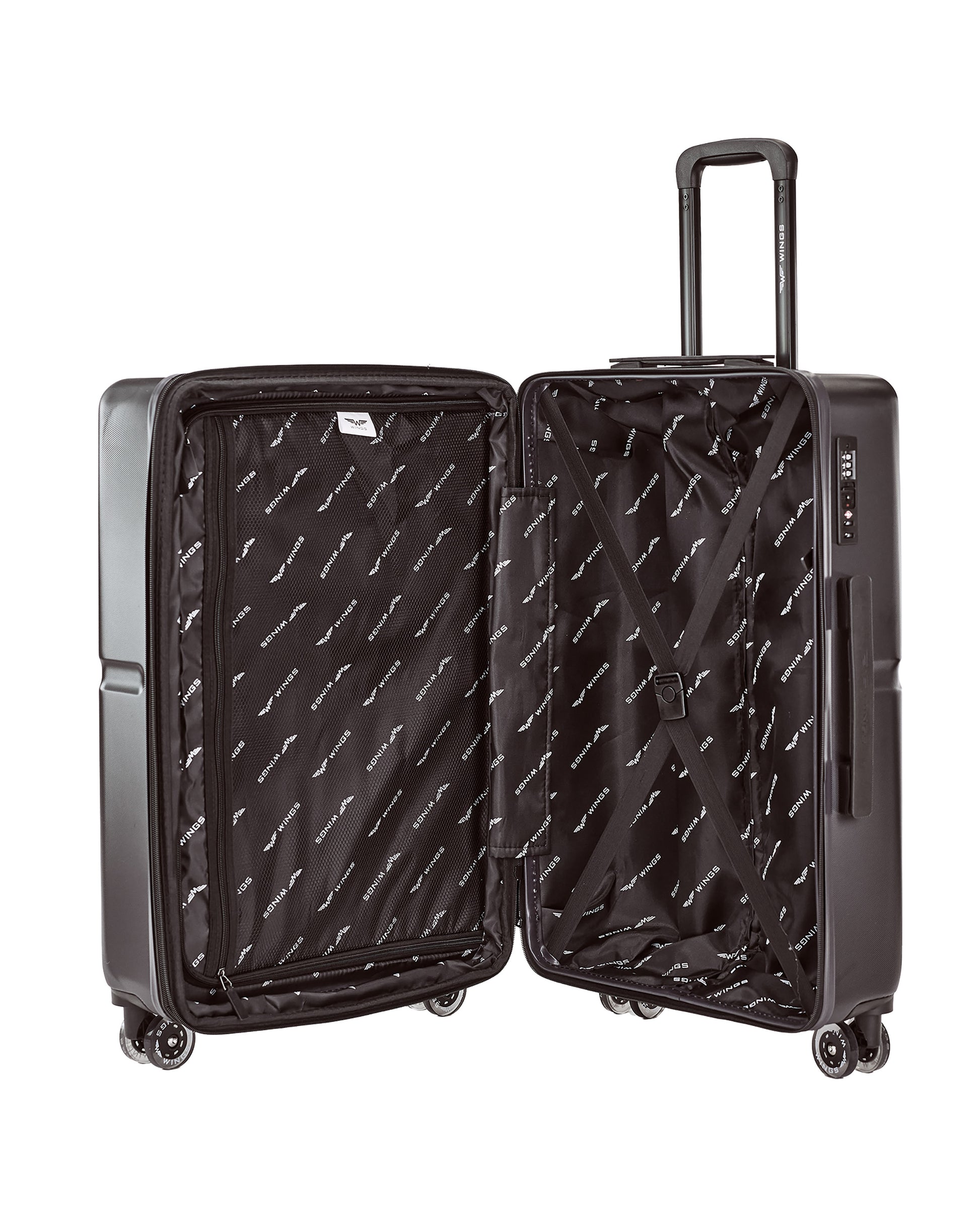 Walizka Średnia WINGS MAGPIE 24" BLACK