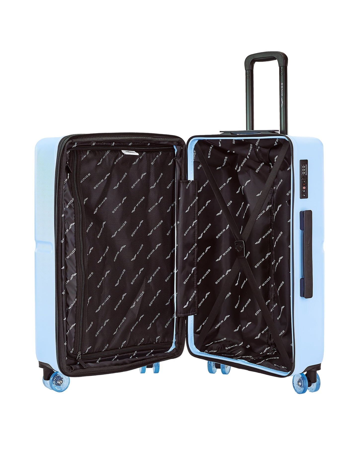Walizka Średnia WINGS MAGPIE 24" LIGHT BLUE