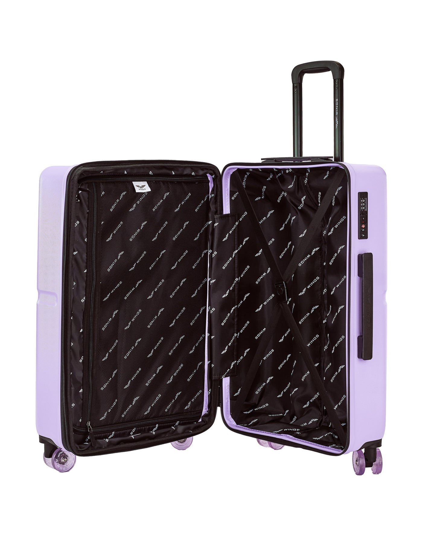 Walizka Średnia WINGS MAGPIE 24" WHITE PURPLE
