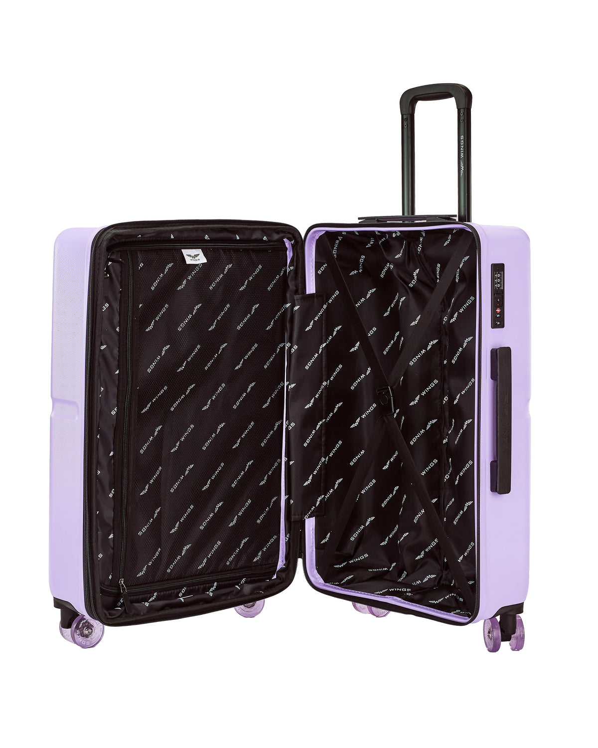 Walizka Średnia WINGS MAGPIE 24" WHITE PURPLE