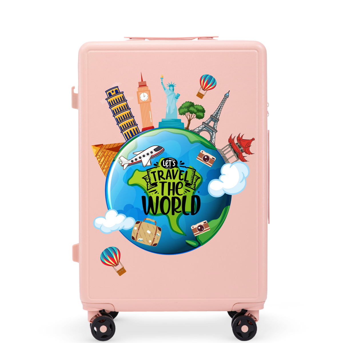 Walizka średnia Wings ABS+ 24" Customized SOFT PINK TOURISM