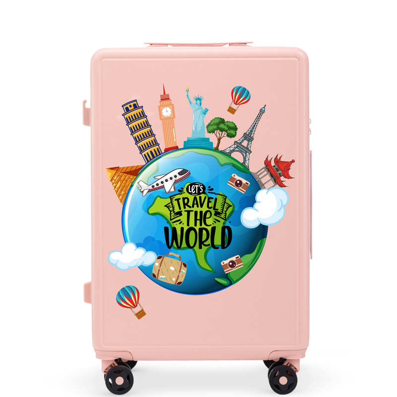 Walizka średnia Wings ABS+ 24" Customized SOFT PINK TOURISM