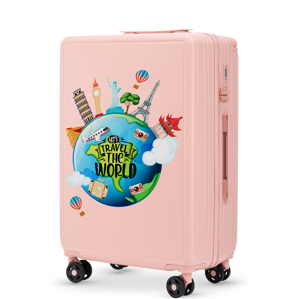 Walizka średnia Wings ABS+ 24" Customized SOFT PINK TOURISM