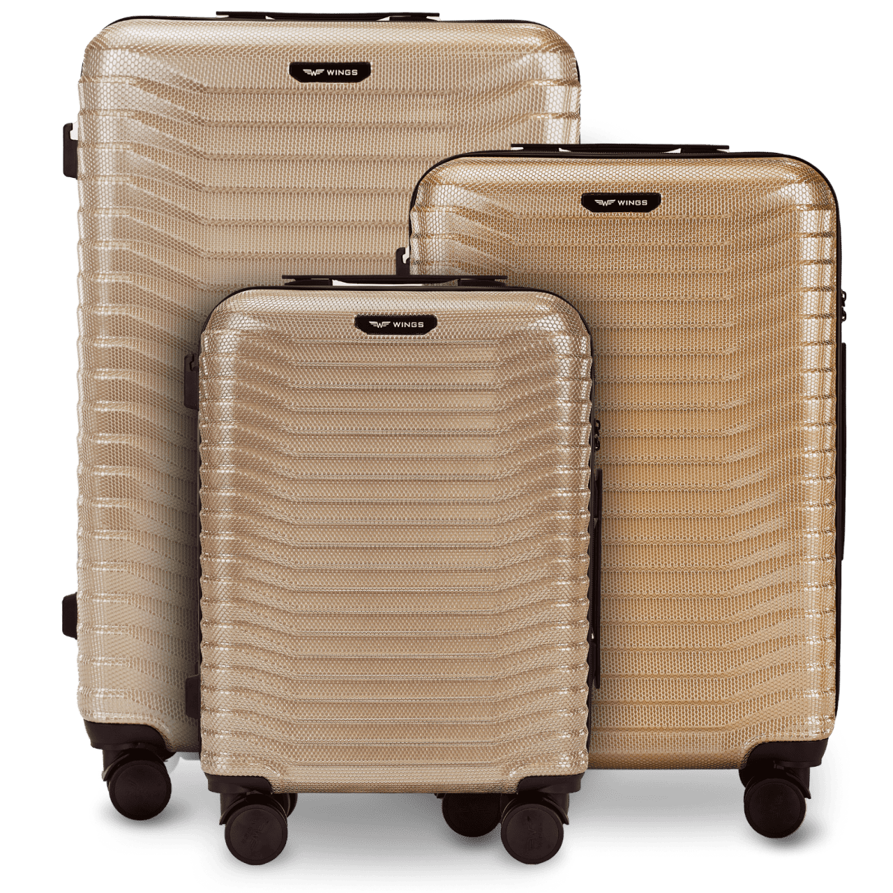 Zestaw 3 walizek Wings PC Sea Eagle 2.0 CHAMPAGNE