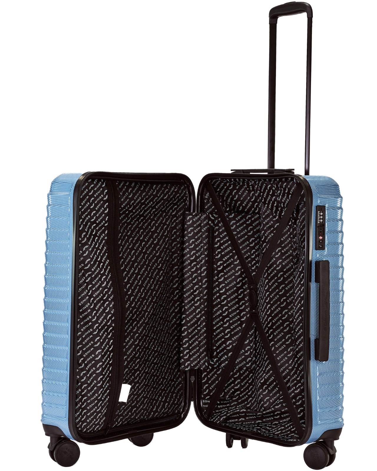 Zestaw 3 walizek Wings PC Sea Eagle 2.0 SILVER BLUE
